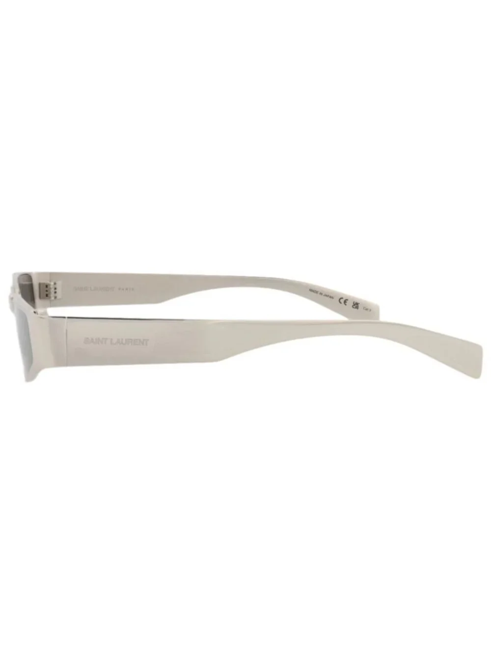 New Saint Laurent Women's Sunglasses Cat Eye Metal Frame Unisex Silver Silver